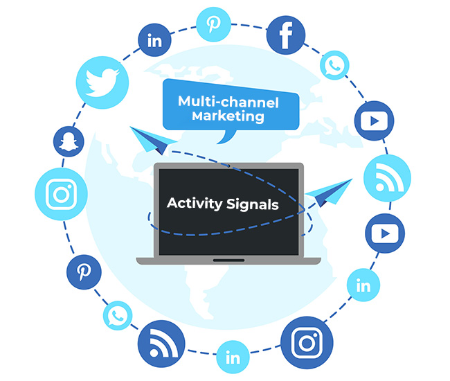 A person uses a laptop displaying a website builder interface, with a smartphone and tablet showing the same website design; green plants are visible at the top corners of the workspace. A person uses a laptop displaying a website builder interface, with a smartphone and tablet showing the same website design; green plants are visible at the top corners of the workspace.