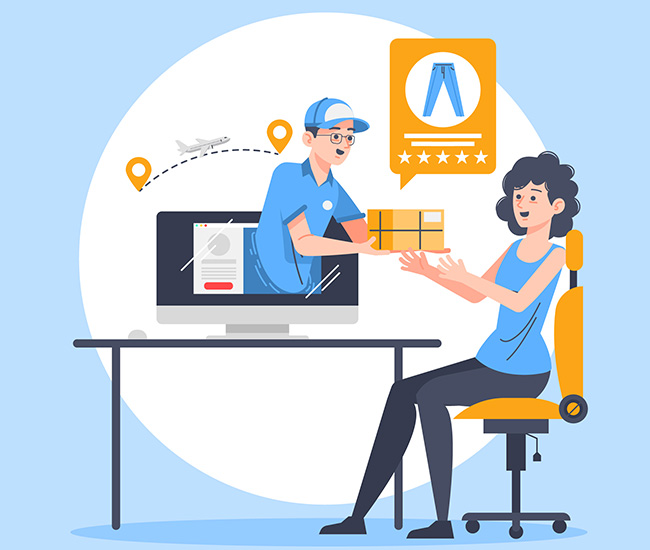 A person uses a laptop displaying a website builder interface, with a smartphone and tablet showing the same website design; green plants are visible at the top corners of the workspace.